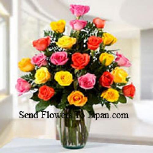 Flavourful 25 Mixed Roses