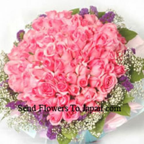 101 Pretty Pink Roses Bunch