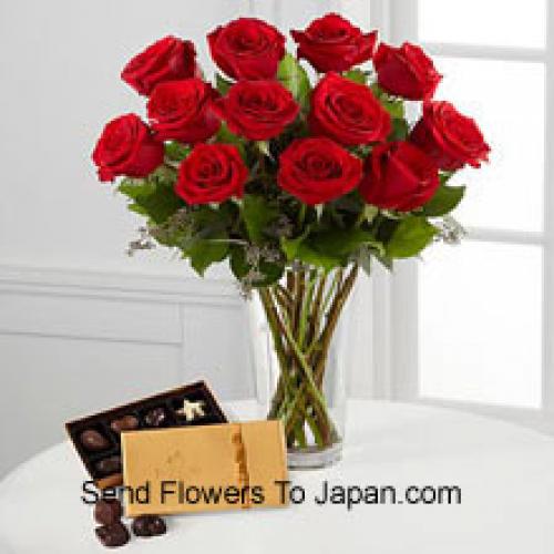 11 Red Roses with Yummy Godiva Chocolates